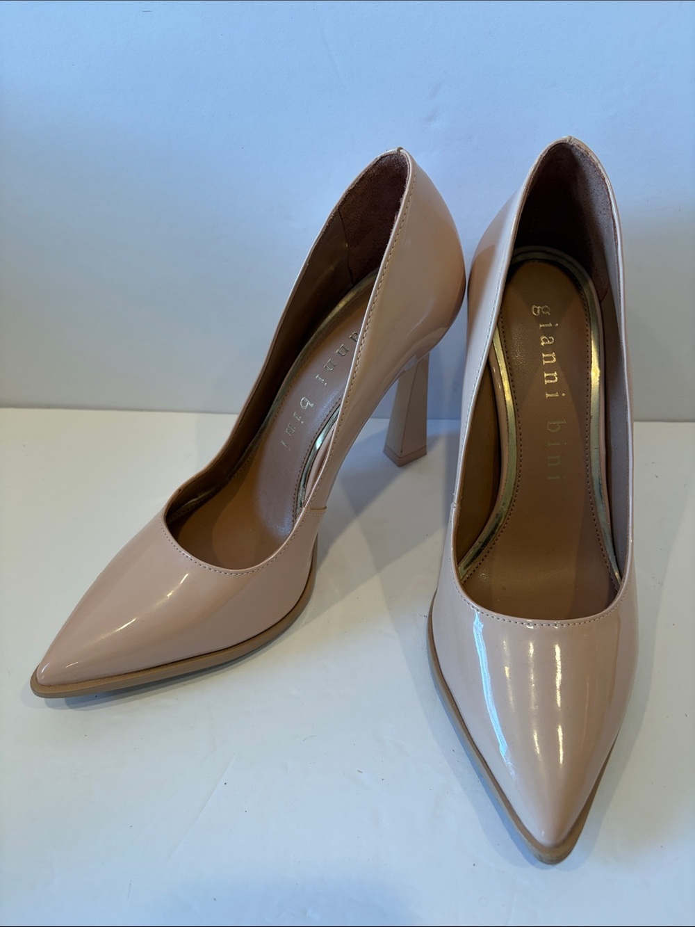 Gianni Bini Blush Patent Pointed-Toe Pumps